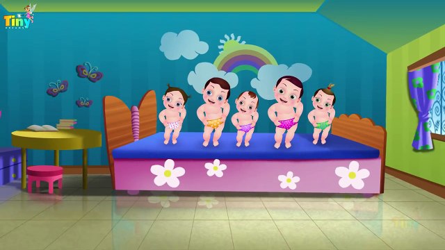 Пять Малюток Прыгали На Кровати | Детские Стишки | Детские Песни