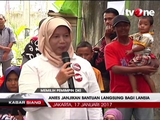 Sosialisasikan Programnya, Anies Janji Bantuan Bagi Lansia