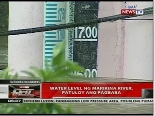 QRT: Water level ng Marikina River, patuloy ang pagbaba