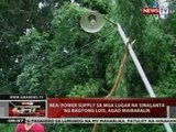 QRT: NEA: Power supply sa mga lugar na sinalanta ng bagyong Luis, agad maibabalik