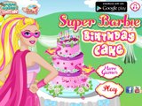 Мультик игра Торт на день рождения Супер Барби