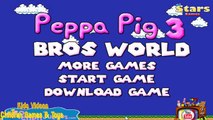 Peppa Pig Bros world is faster than Super Mario Bros - Fun Kid Games Full HD