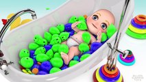 3D Baby doll bath time Play Learn colors İ Teach colours for kids Children Toddlers Part 2
