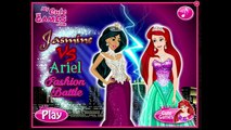 Jasmine vs Ariel. Battle of princesses. Dress UP Video Game for Girls