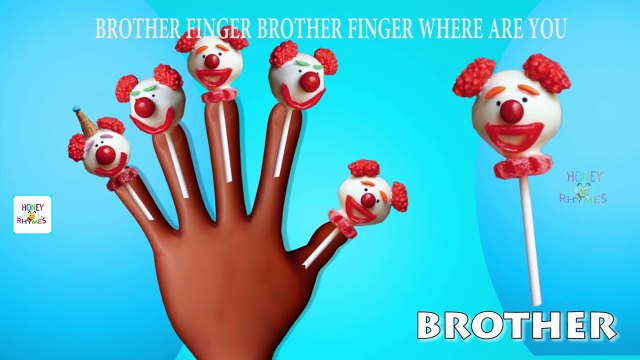 Клоун торт Поп Finger Семейный Мультфильм Анимация потешки | Клоун Lollipop Daddy Finger Песни