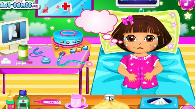 Dora The Explorer Sick - Doctor Caring Baby Dora Cartoon Games For Children