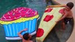 Giant Worlds Largest Pizza Cupcake Challenge ~Pool challenge Superhero Family Kids