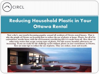 Reducing Household Plastic In Your Ottawa Rental