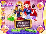 Manga Princesses Rapunzel and Ariel Back To School - Games for Girls new