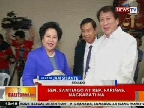 BT: Sen. Miriam Defensor Santiago at Rep. Rodolfo Fariñas, nagkabati na