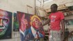I mille volti di Donald Trump nei dipinti di Evans Yegon