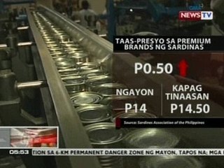 QRT: Presyo ng sardinas, posibleng taasan ng mga manufacturer