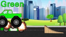 Monster Trucks Teaching Children Colors and Crushing Cars
