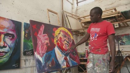 پرتره دونالد ترامپ در آثار نقاش آفریقایی