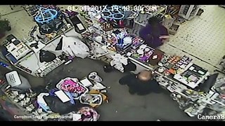 Video of a woman using a dead person's stolen credit card