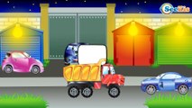 The Green Monster Truck with FRIENDS - The Big Race in the City of Cars Cartoons for Children