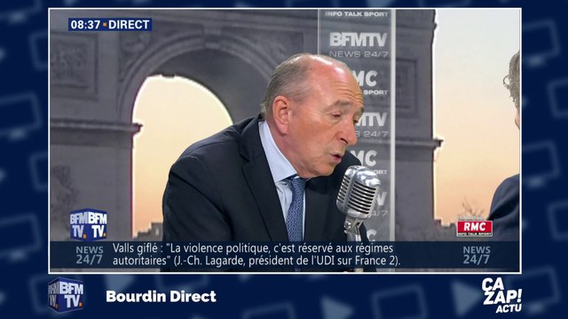 Gérard Collomb réagit à la gifle de Manuel Valls : Je me suis fait entarter, je ne suis pas allé porter plainte !