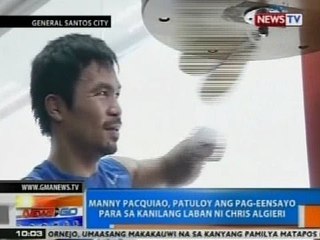 Descargar video: NTG: Pacquiao, patuloy ang pag-eensayo para sa kanilang laban ni Chris Algieri