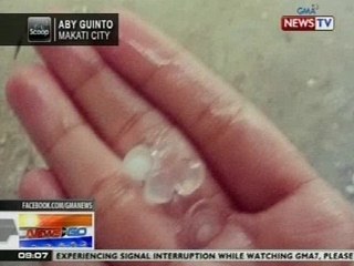 NTG: Pag-ulan ng yelo, naranasan sa ilang bahagi ng Makati City kahapon