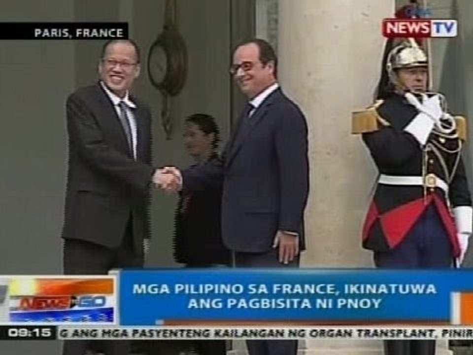 NTG: Mga Pinoy sa France, ikinatuwa ang pagbisita ni PNoy