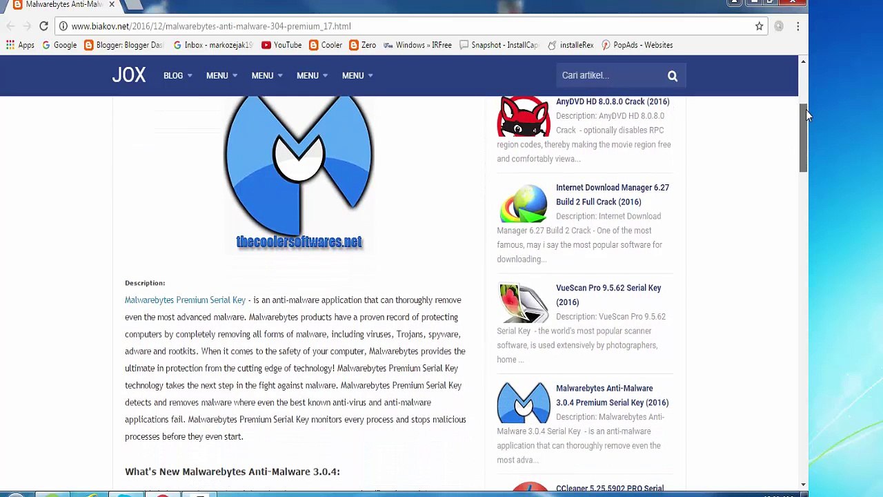 Malwarebytes Anti-Malware 3.0.4 Premium Serial Key