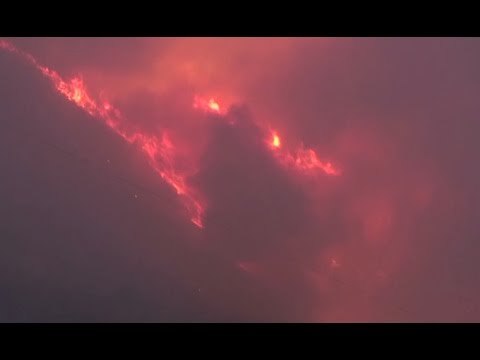 Genova - In fiamme bosco sul Monte Moro (18.01.17)