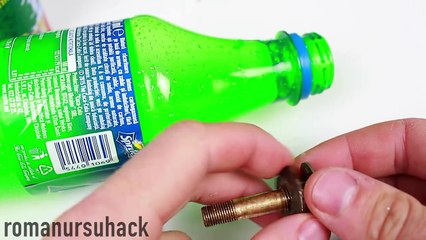 An unusual idea with a bottle and a can of spray paint