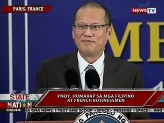 SONA: PNoy, humarap sa mga Filipino at French businessmen