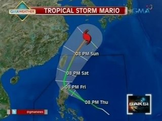 Скачать видео: Saksi: Pagasa: Bukas na inaasahang magla-landfall ang Bagyong Mario sa Cagayan