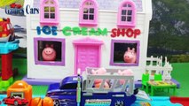 Jada Stephens Cars Peppa Pig Ice Cream Shop Full Episodes | Peppa Pig Ice cream surprise