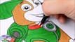 Paw Patrol Coloring Book Chase Skye Tracker Marshall Pup Episode Surprise Egg and Toy Collector SETC