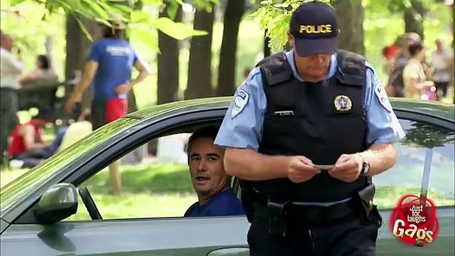 Cop Loses His Pants Climbing Over Fence!