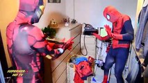 spiderman vs captain america real life. w/ deadpool in real life and joker prank compilation vol 3