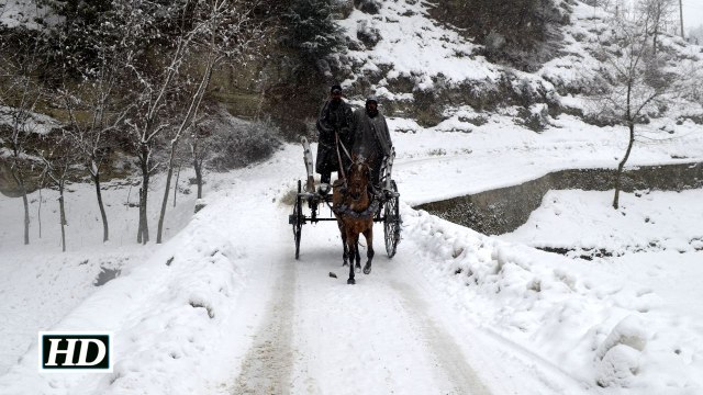 Fresh snowfall disrupts life in Kashmir Valley