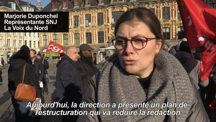 Manifestation de salariés de la Voix du Nord