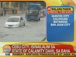UB: Cebu City, isinailalim sa state of calamity dahil sa baha