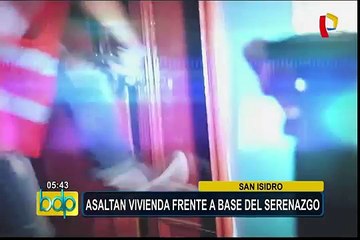 San Isidro: asaltan vivienda frente a base de Serenazgo