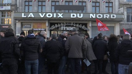 Manifestation de salariés de la Voix du Nord