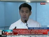 NTVL: Mayor Binay, nagbibigay ng pahayag kaugnay ng subpoena para sa pagdalo niya sa hearing
