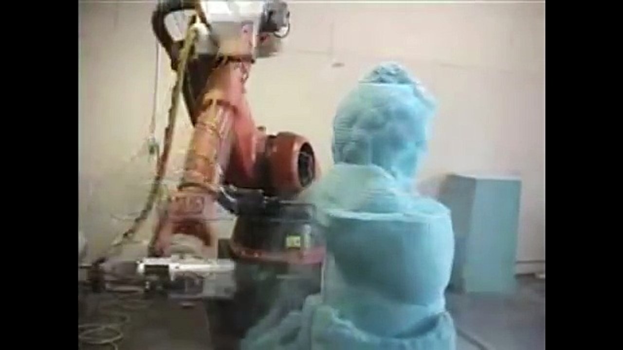 CNC Technology Machining World Amazing Modern Automatic Robots Sharpen Statues of Stone