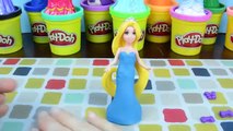 Elsa Anna Rapunzel Merida Cinderella Ariel Snow White Aurora Tiana Belle Disney Princess Play Doh 2