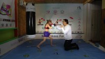 Eight year old girl impressive boxing