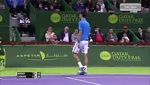 Novak djokovic smashed racket in Qatar ExxonMobil 2017 final