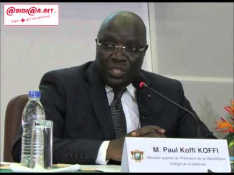 Paul Koffi Koffi, ministre en charge de la Défense face à la presse