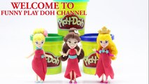 Funny play doh cinderella aurora bella Kids Toys Disney Princess fashion design Dress Up Dolls