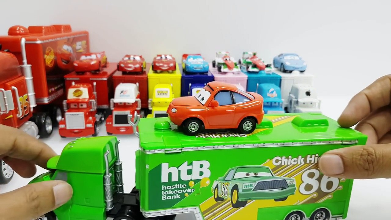 Disney Pixar Mack Truck and Disney pixar Cars Lightning Mcqueen Disney Toy Cars