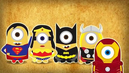 Minions Superheroes Finger Family Nursery Rhymes Lyrics