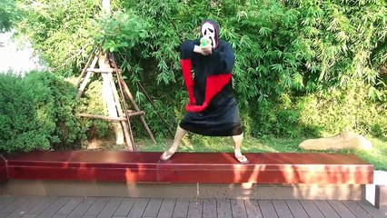 #SPIDERMAN vs SCREAM w/ IRONMAN Water GUN Battle Superheroes In Real Life by SuperHero Kids Reality