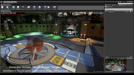 Silent Dev Stream: Tuebor Game - Unreal Engine: Skullball map Tollway