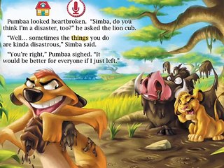 A Day Without Pumbaa Story Book by Disney Story Time| Lion King